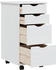 vidaXL Rollschrank mit Schubladen MOSS Weiß Massivholz Kiefer (355904)
