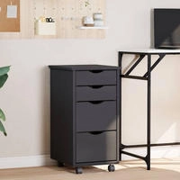 Rollschrank Mit Schubladen Moss Grau Massivholz Kiefer Vidaxl