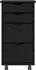 vidaXL Rollschrank mit Schubladen MOSS Schwarz Massivholz Kiefer (4015792)