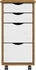 vidaXL Rollschrank mit Schubladen MOSS Honigbraun Massivholz Kiefer (4015793)