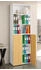 VCM Aktenschrank Holzwerkstoff 4 Fächer 70x220x39 cm weiß Buche (919153)