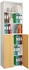 VCM Aktenschrank Holzwerkstoff 4 Fächer 70x220x39 cm weiß Buche (919153)