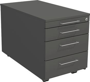 Kerkmann Rollcontainer Artline Holz 4 Schübe abschließbar anthrazit (12746713)