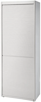 EUROKRAFT Rollladenschrank TOPAS LINE vertikal 6 Ordnerhöhen lichtgrau (506279)