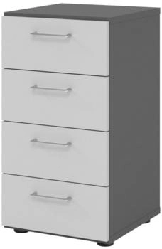 bümö Aktenschrank smart 4 Schübe 40 cm x 748 cm x 42 cm graphit/grau (BU-924S4-G-5-BS)