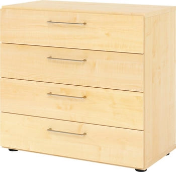 bümö smart Schubladen Schrank 4 Schübe Nachbildung Ahorn (BU-928S4-3-3-BS)
