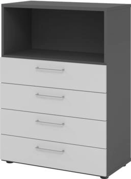 bümö smart Schubladen Kombi 4 Schübe graphit/grau (BU-938S4-G-5-BS)