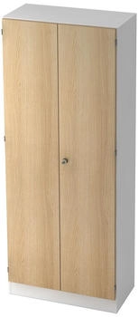 HJH Office SIGNA K 6200 SG 5 OH mit Knauf abschließbar weiß/Eiche (V6200/W/E/SG)