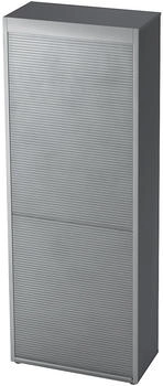 EUROKRAFT Rollladenschrank TOPAS LINE vertikal 6 Ordnerhöhen graphit (826044)