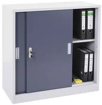 MCW Preston Aktenschrank Stahl Schiebet&uuml;ren 90x90x45cm Anthrazit (MCW-F41)