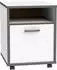 Forte Keflavik Rollcontainer Holzwerkstoff Weiß/Wolfram Grau 49,8x64,6x52,2cm (83111730-0)