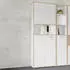 Forte KEFLAVIK Büroregal 4 Türen Artisan Eiche/Weiß 84,5x226,5x41,5cm (57677024-0)