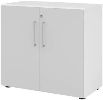 Hammerbacher Advanced 9 Fl&uuml;gelt&uuml;renschrank 2OH 80x74,8x41,7cm Wei&szlig;/Grau (V928T2/W/5/BS)