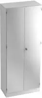 Hammerbacher Garderobenschrank V6200/W/S/SG 5OH wei&szlig;/silber