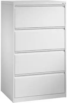 C+P Acurado Hängeregistraturschrank DIN A4, 2-bahnig, 4 Schubladen, lichtgrau (RC67-02)