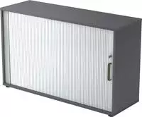 Rolladenschrank 2 OH BxTxH 120x40x74,8cm Griff SG Graphit/Silber