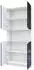 Vladon Logan V2 Aktenschrank 5 Fächer 4 Türen Schwarz Hochglanz 82x185x37cm (50005091)