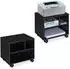 Relaxdays Rollcontainer mit 3 offenen Fächern, 2er Set, schwarz (10043707_0)