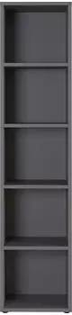 Germania Aktenregal 5 OH schmal Graphit, 45x197x40cm (4234-547)