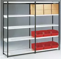 Magazin-Regal Stora 100 Regalfeld BxTxH 100x40x190cm schwarz/lichtgrau