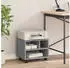 vidaXL Druckerständer mit Rollen Grau Sonoma 41x32x34,5cm