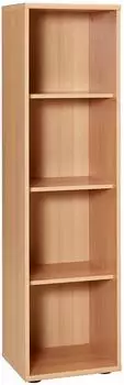 M&ouml;belpartner Smileline V Aktenregal 4 Ordnerh&ouml;hen, Buche, 39,3x39,5x152,8cm (142867)