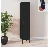 Vidaxl Locker Cabinet Black 35x46x180 Cm Steel