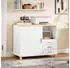 SoBuy ASK07 Sideboard mit 3 Schubladen und 1 Tür, Weiß (ASK07-WN)