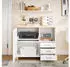 SoBuy ASK07 Sideboard mit 3 Schubladen und 1 Tür, Weiß (ASK07-WN)
