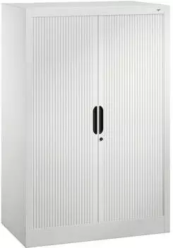 C+P Omnispace Rollladenschrank 3 Ordnerh&ouml;hen 1230x800x420mm Wei&szlig;aluminium (323100S10030)