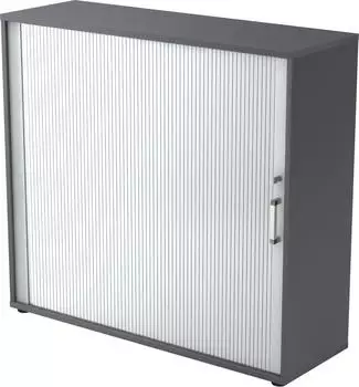 Hammerbacher Rollladenschrank 3OH 120x40x110cm Graphit/Silber (1733S/G/S/CE)