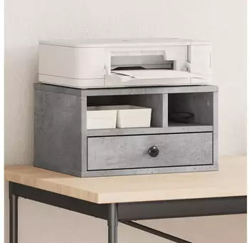 vidaXL Druckerst&auml;nder Holzwerkstoff Betongrau 40x32x22,5cm (840607)