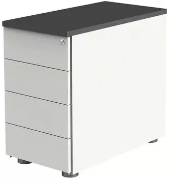 Kerkmann Move 2 Standcontainer 4 Schubladen Zentralschloss wei&szlig;/anthrazit (12419213)