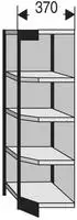 B&uuml;ro-Regal Progress 2000 Eckfeld HxBxT 1900x970x/505x600mm 5 B&ouml;den R&uuml;ckw....