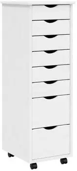 vidaXL Moss Drehschrank mit Schubladen, Massivholz Kiefer, Wei&szlig; (355895)