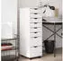 vidaXL Moss Drehschrank mit Schubladen, Massivholz Kiefer, Weiß (355895)