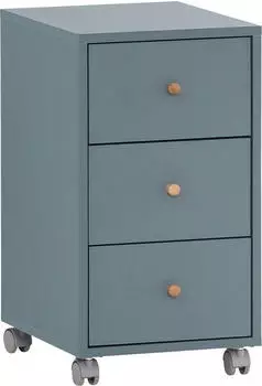Schildmeyer Serie 500 Rollcontainer 3 Sch&uuml;be Holzwerkstoff fjord (152979)