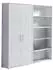 Mid.you Office Edition Set 1 Aktenschrank hoch, 8 Fächer, Holzwerkstoff, Lichtgrau/Weiß (001067007504)