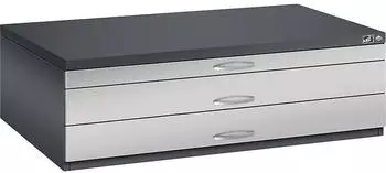 C+P Planschrank DIN A0 Stahl 3 Schubladen 135x96x42cm (CP 7200)