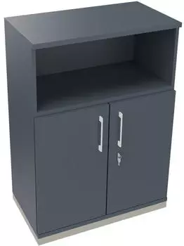 Soennecken Kombischrank endless 2OH T&uuml;r / 1OH Regal, 800x442x1133mm, Lavagrau (820116082)