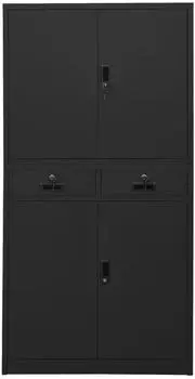 vidaXL B&uuml;roschrank Stahl Anthrazit 90x40x180cm
