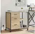 vidaXL Büroschrank mit Ladestation Sonoma Eiche 76x41x72cm Spanplatte (859836)