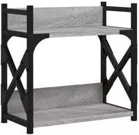 vidaXL Druckerst&auml;nder 2 Ablagen Grau Sonoma 40x20x40 cm Holzwerkstoff