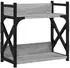 vidaXL Druckerständer 2 Ablagen Grau Sonoma 40x20x40cm Holzwerkstoff
