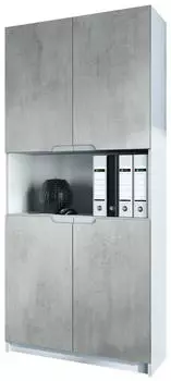 Vladon Logan V2 Aktenschrank 5 F&auml;cher 4 T&uuml;ren 82x184x37cm (Logan V2)