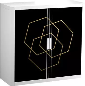 Paperflow easyOffice Classic Chic Rollladenschrank 2 Ordnerh&ouml;hen, 110x41,5x104cm (61408)