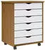 vidaXL Moss Drehschrank mit Schubladen, Massivholz Kiefer, Bernstein (4015785)