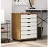 vidaXL Moss Drehschrank mit Schubladen, Massivholz Kiefer, Bernstein (4015785)