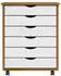 vidaXL Moss Drehschrank mit Schubladen, Massivholz Kiefer, Bernstein (4015785)