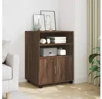 vidaXL Rollschrank Braun Eichen-Optik 60x48x81 cm Holzwerkstoff